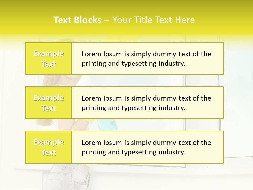 Youth Caucasian Window PowerPoint Template
