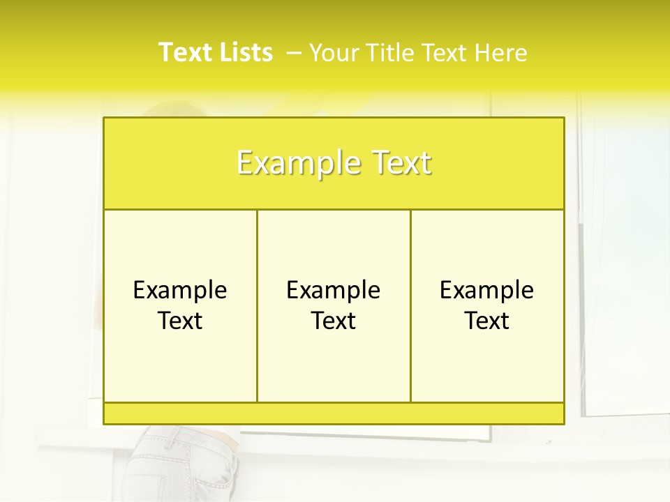 Youth Caucasian Window PowerPoint Template