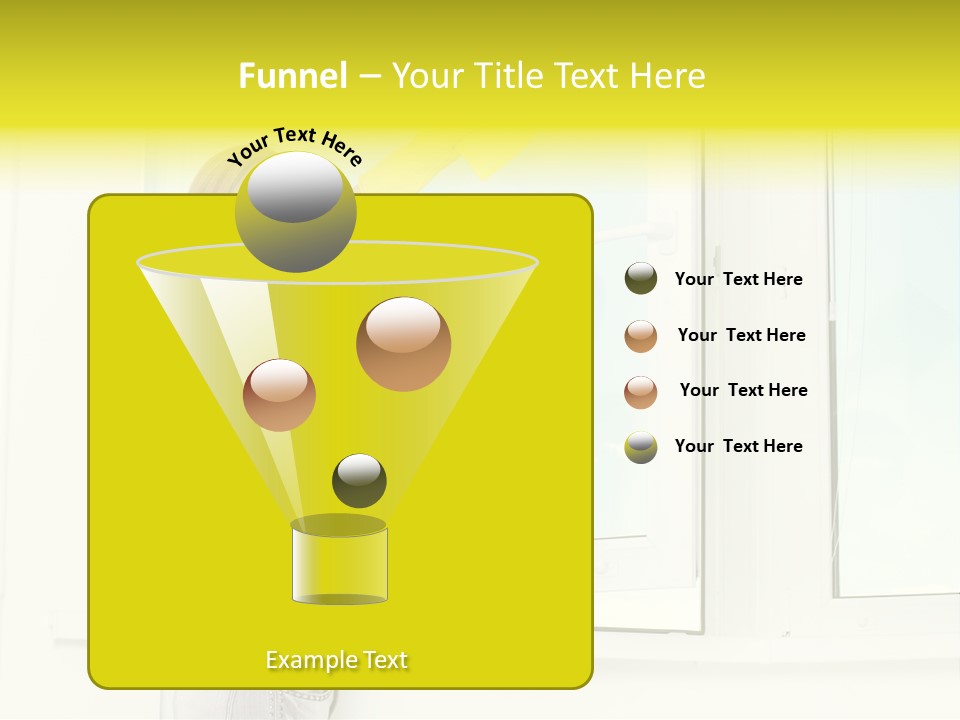 Youth Caucasian Window PowerPoint Template