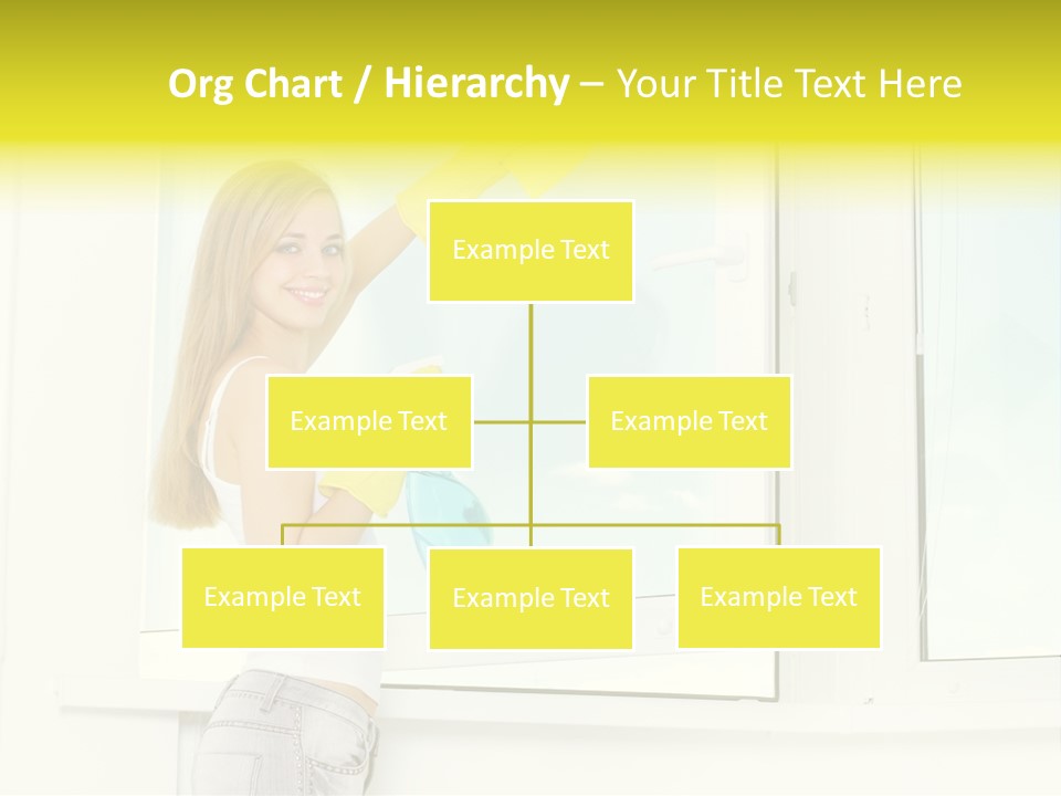 Youth Caucasian Window PowerPoint Template