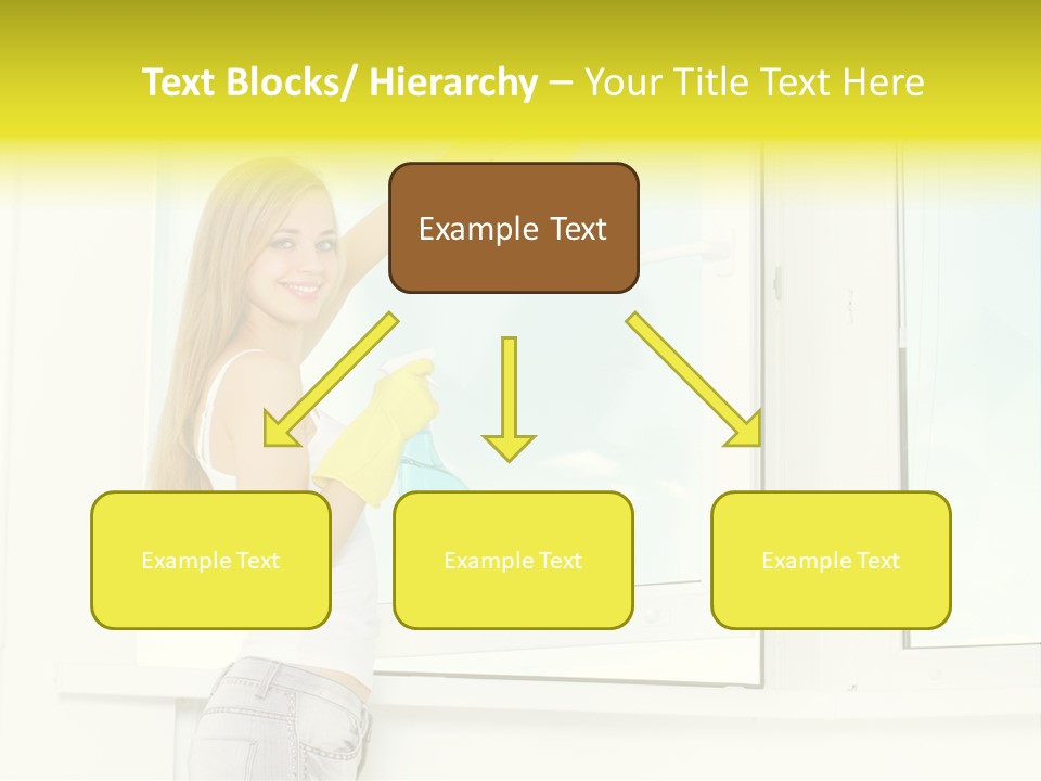 Youth Caucasian Window PowerPoint Template