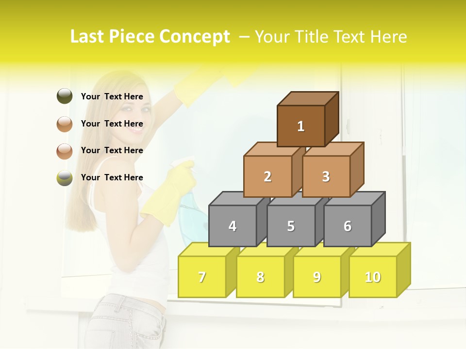 Youth Caucasian Window PowerPoint Template