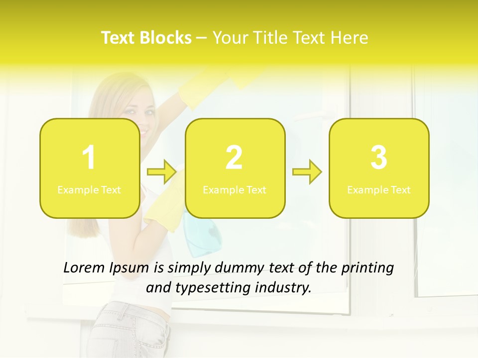 Youth Caucasian Window PowerPoint Template