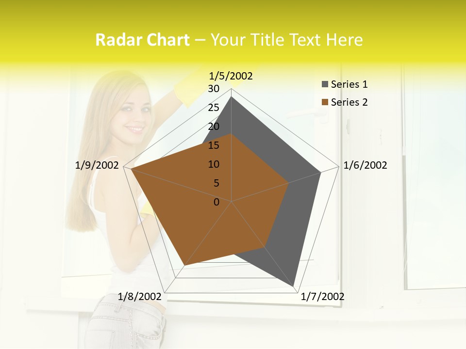 Youth Caucasian Window PowerPoint Template