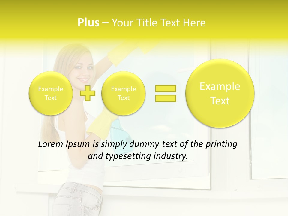 Youth Caucasian Window PowerPoint Template