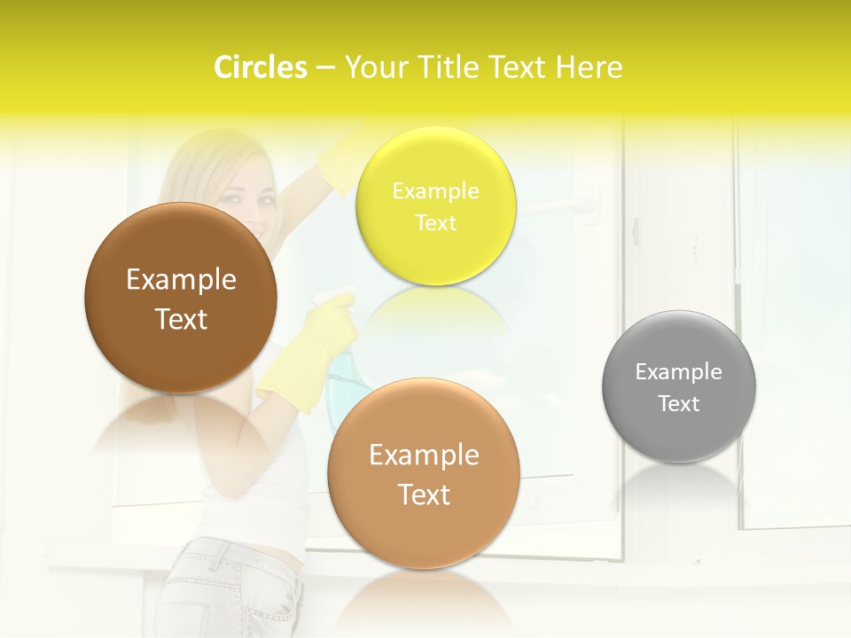 Youth Caucasian Window PowerPoint Template