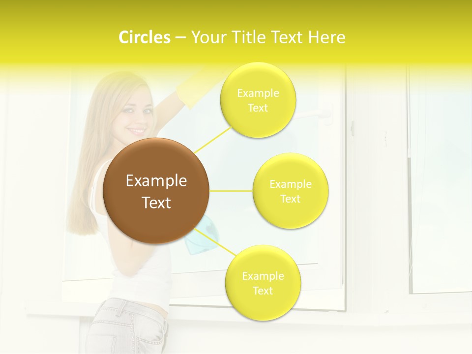 Youth Caucasian Window PowerPoint Template