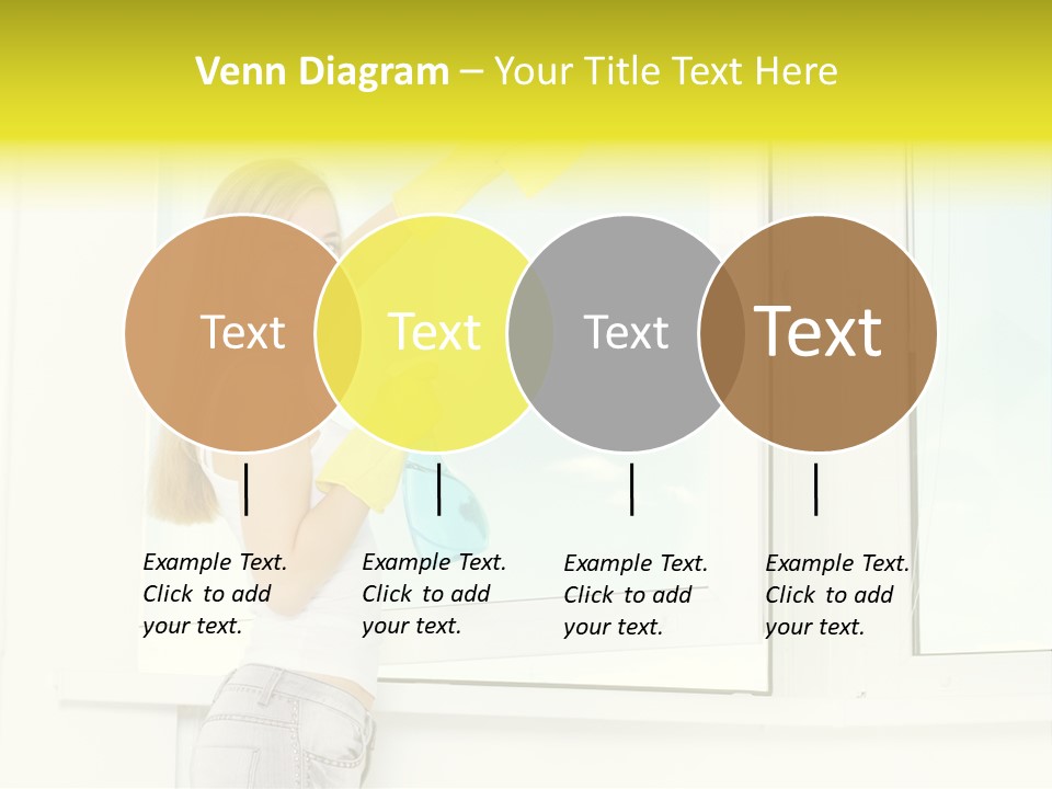 Youth Caucasian Window PowerPoint Template