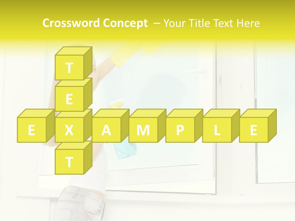 Youth Caucasian Window PowerPoint Template