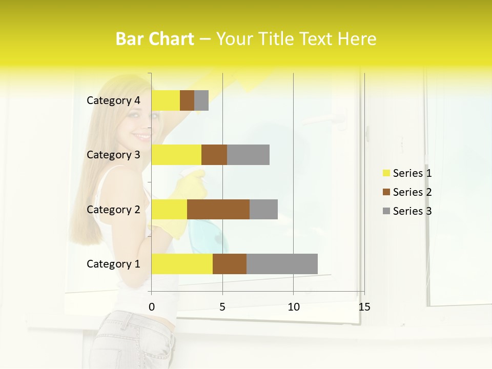 Youth Caucasian Window PowerPoint Template