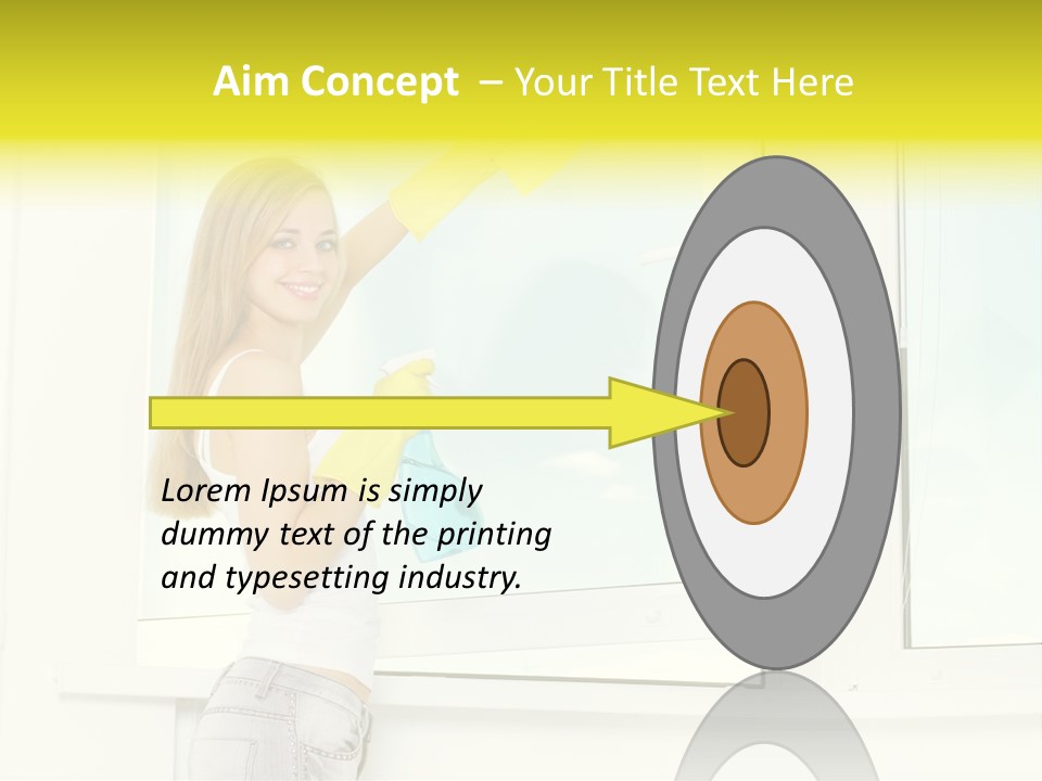 Youth Caucasian Window PowerPoint Template