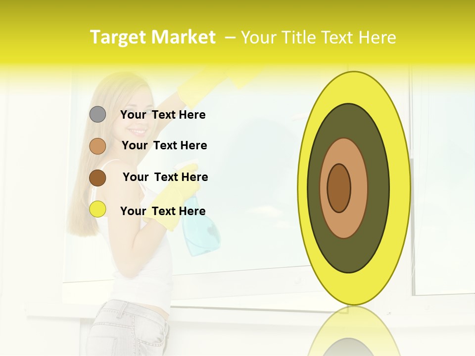 Youth Caucasian Window PowerPoint Template