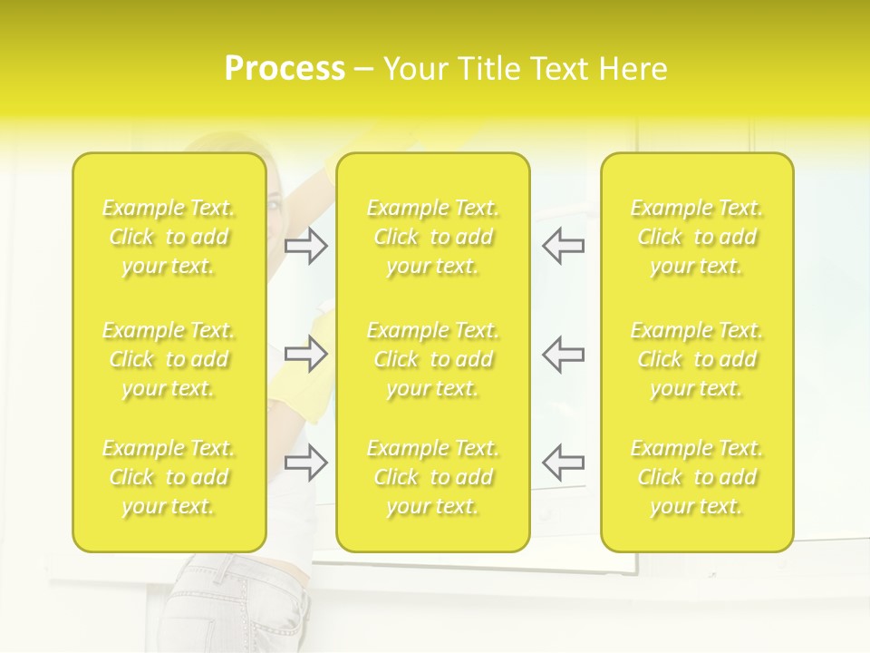 Youth Caucasian Window PowerPoint Template