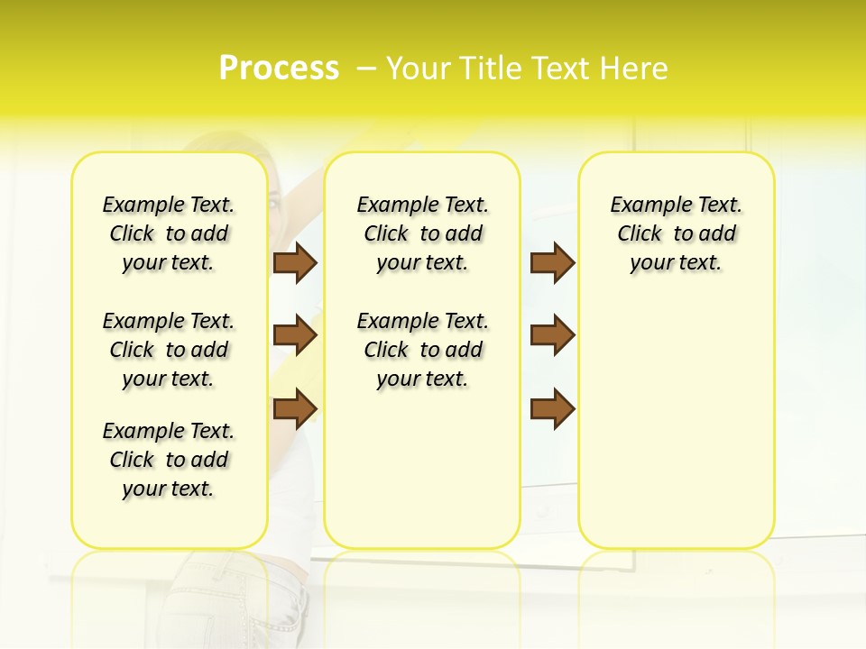 Youth Caucasian Window PowerPoint Template