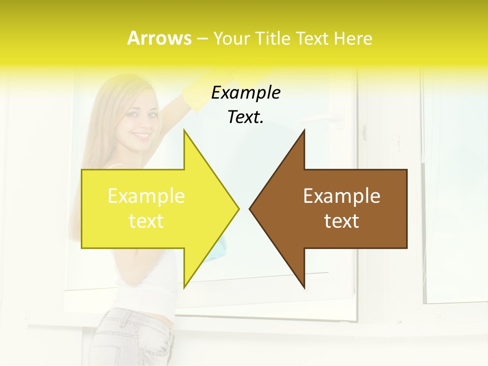 Youth Caucasian Window PowerPoint Template