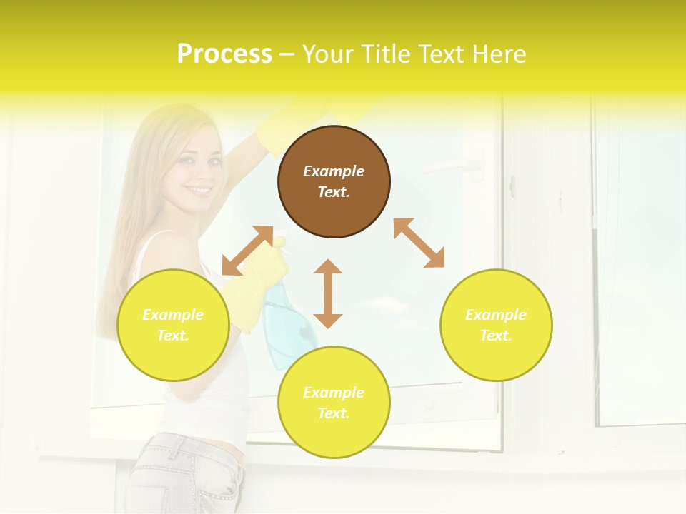 Youth Caucasian Window PowerPoint Template
