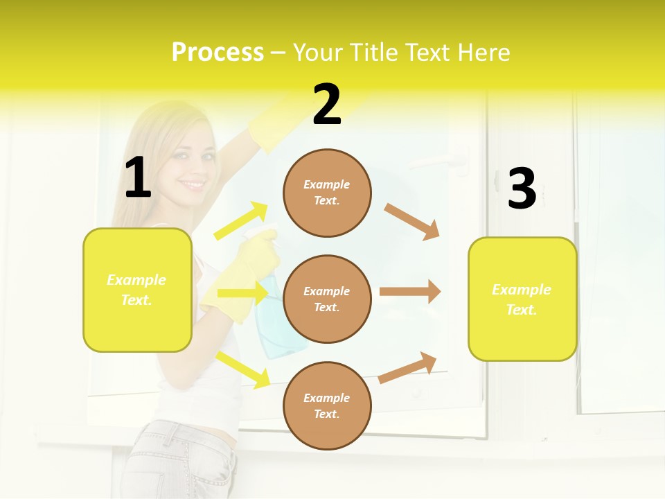 Youth Caucasian Window PowerPoint Template