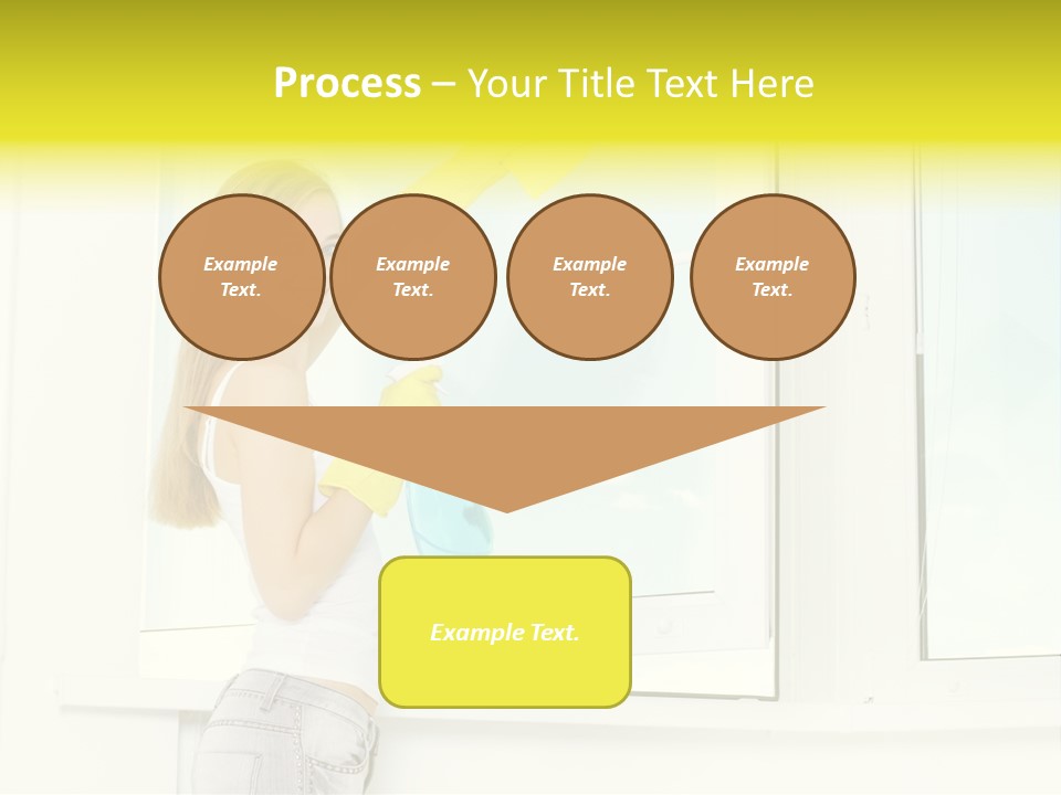 Youth Caucasian Window PowerPoint Template