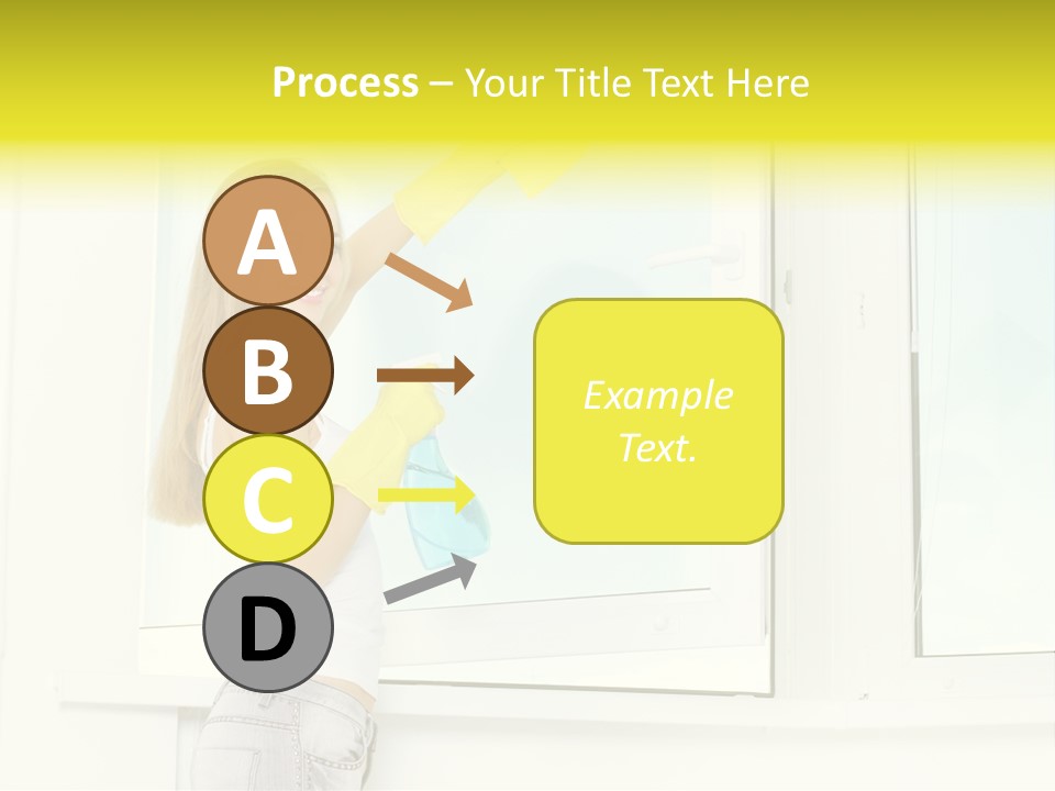 Youth Caucasian Window PowerPoint Template