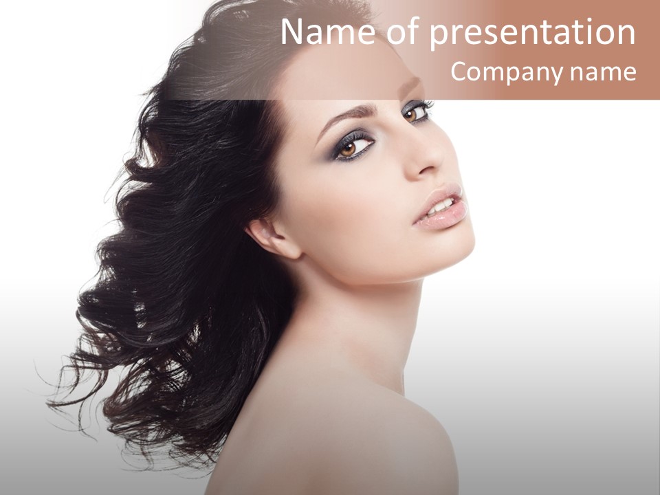 Adult Model Portrait PowerPoint Template