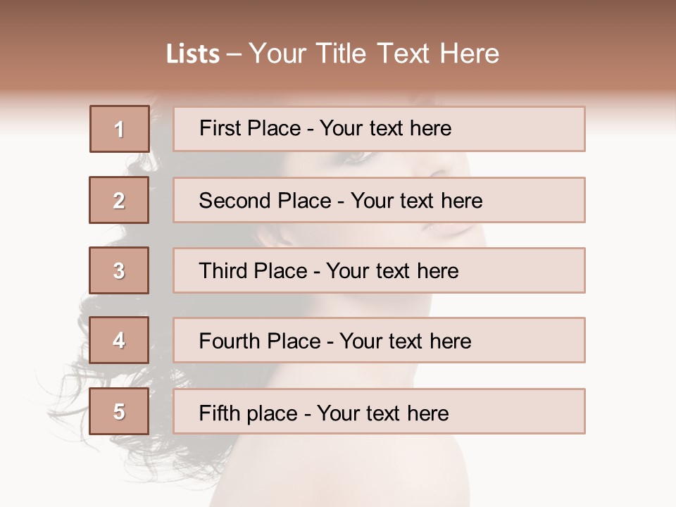 Adult Model Portrait PowerPoint Template