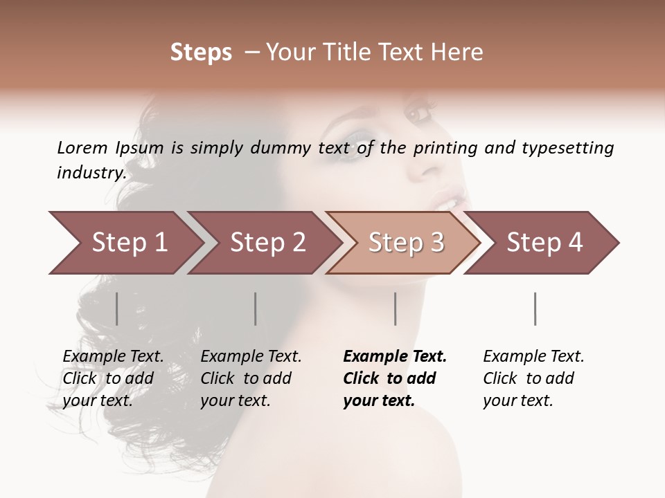 Adult Model Portrait PowerPoint Template