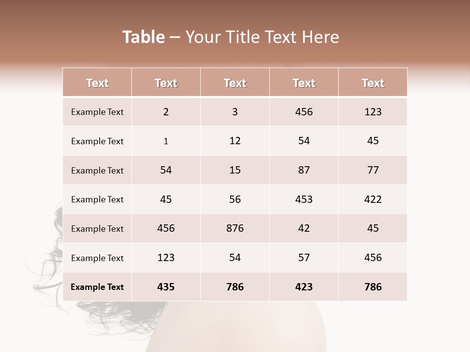 Adult Model Portrait PowerPoint Template