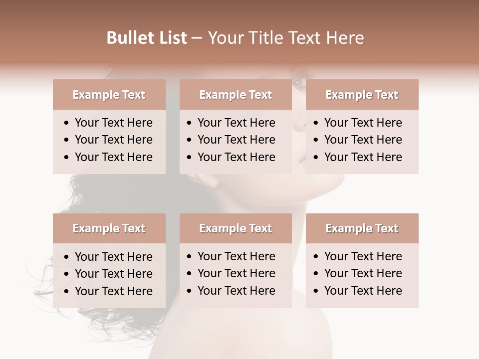 Adult Model Portrait PowerPoint Template