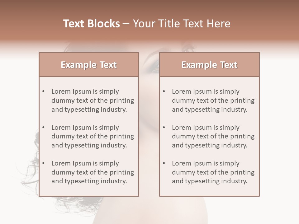 Adult Model Portrait PowerPoint Template