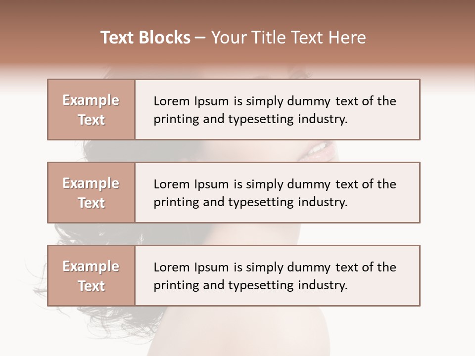 Adult Model Portrait PowerPoint Template
