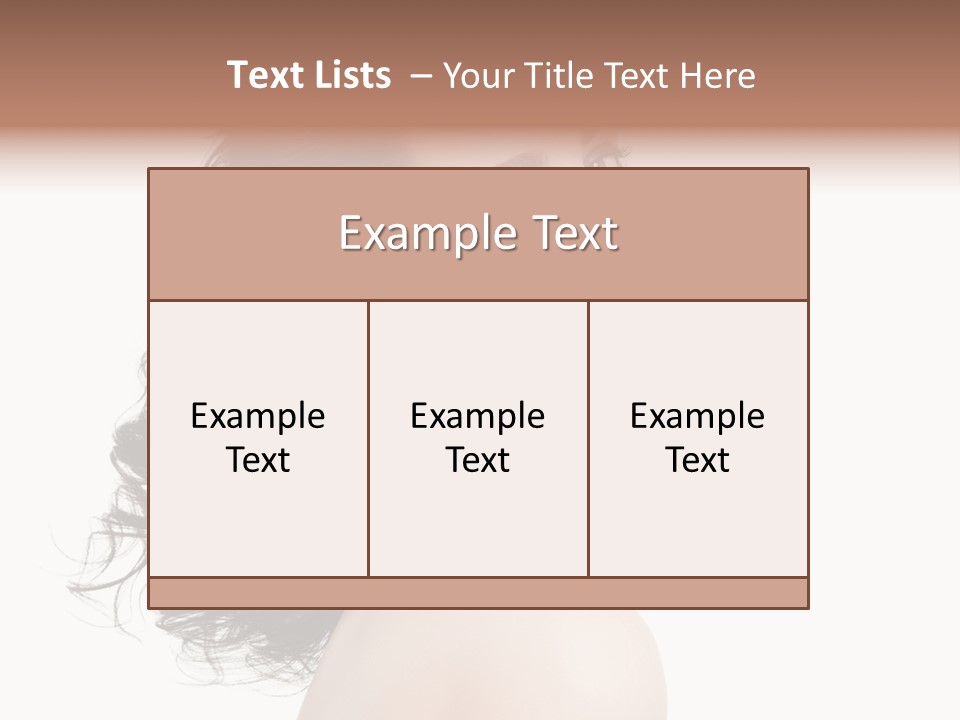 Adult Model Portrait PowerPoint Template