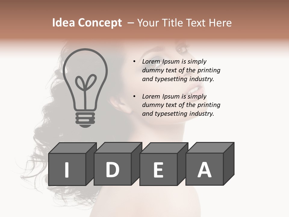 Adult Model Portrait PowerPoint Template