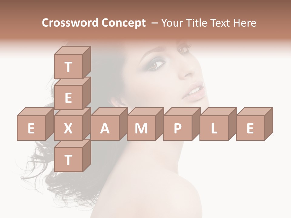 Adult Model Portrait PowerPoint Template