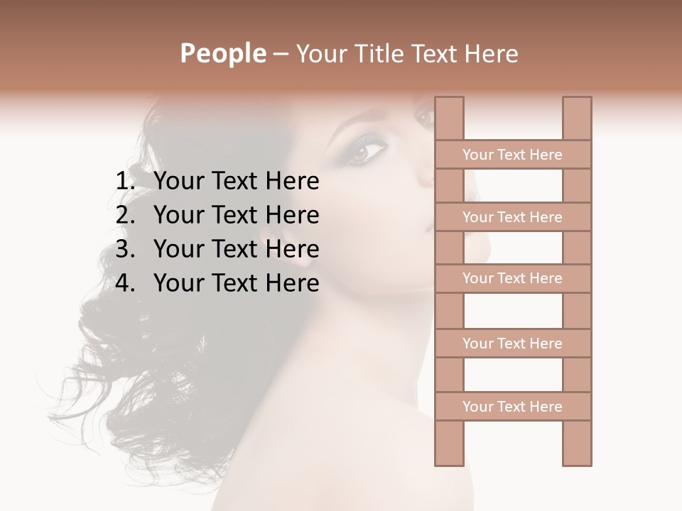 Adult Model Portrait PowerPoint Template