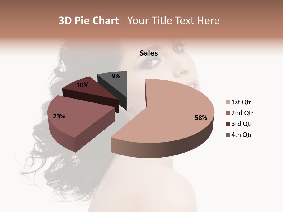 Adult Model Portrait PowerPoint Template