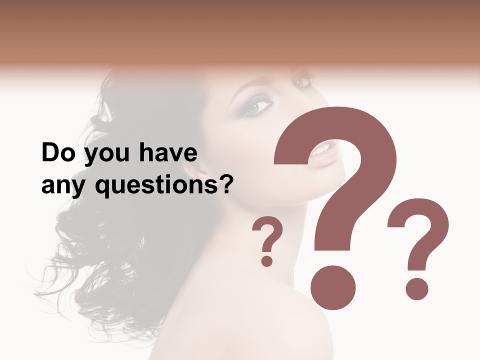 Adult Model Portrait PowerPoint Template