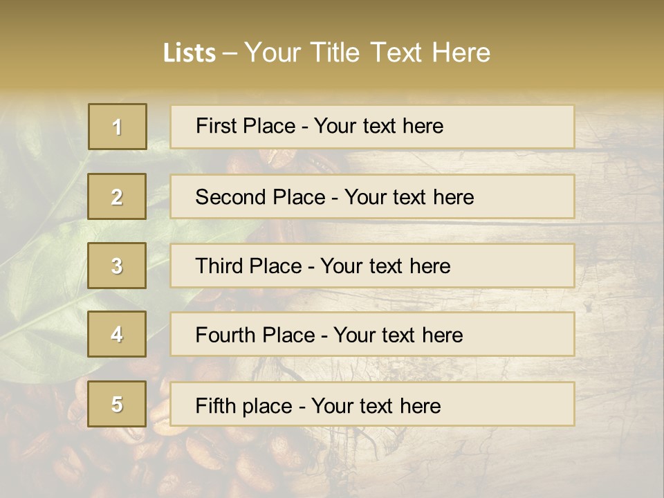 Arabic Wooden Arabica PowerPoint Template