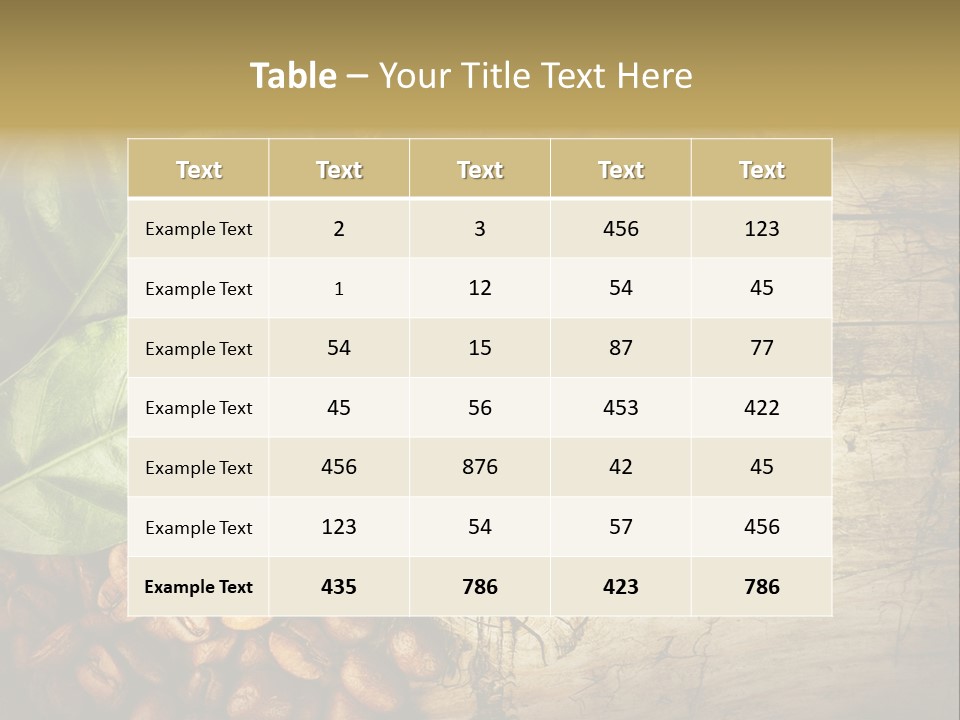 Arabic Wooden Arabica PowerPoint Template