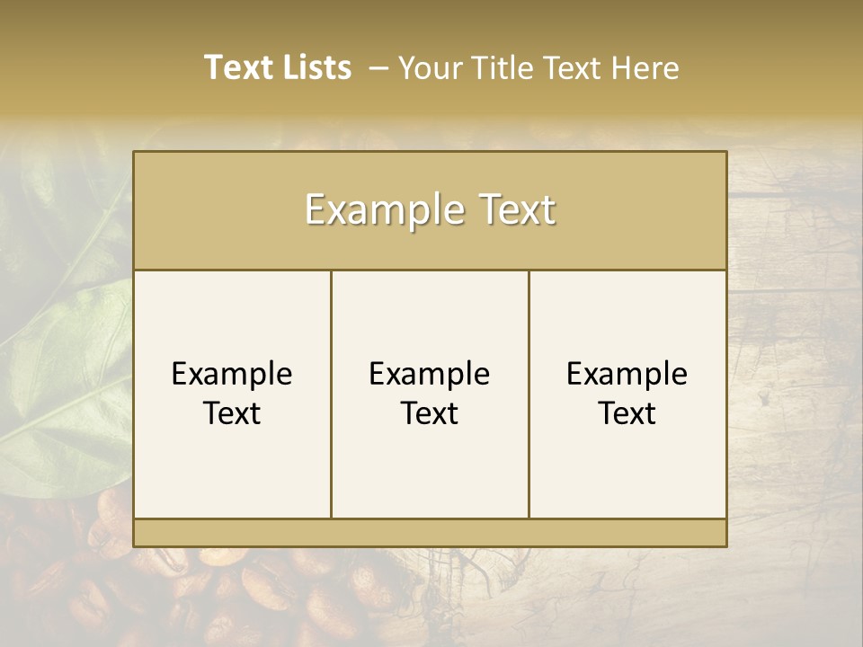 Arabic Wooden Arabica PowerPoint Template