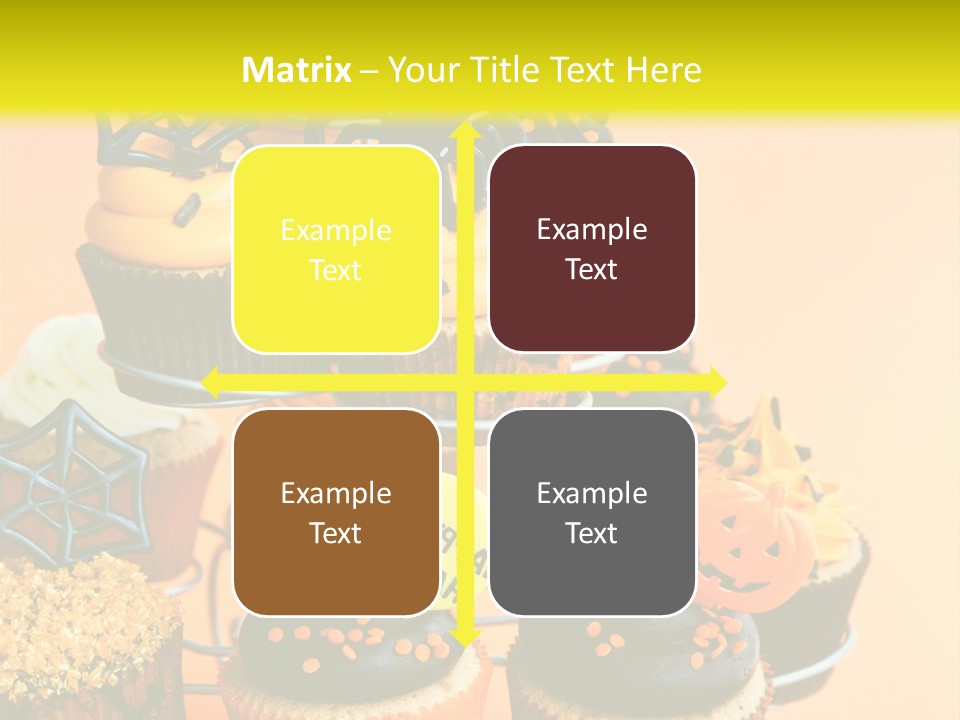 Cup Cake Buttercream Cakes PowerPoint Template