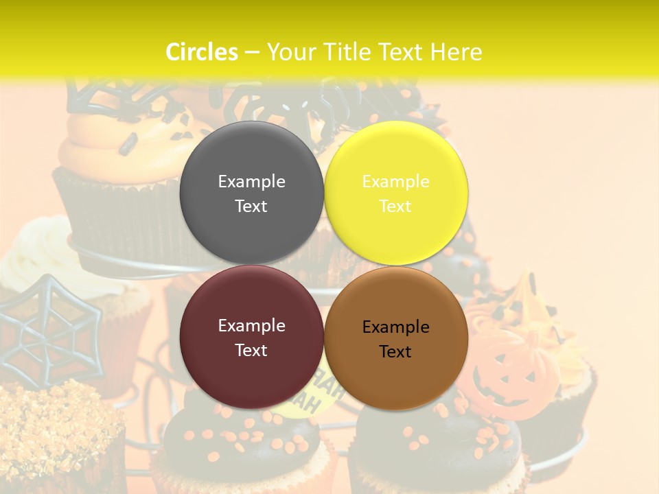 Cup Cake Buttercream Cakes PowerPoint Template