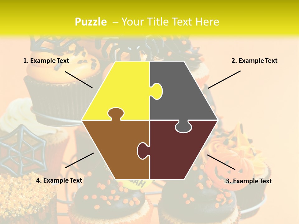 Cup Cake Buttercream Cakes PowerPoint Template