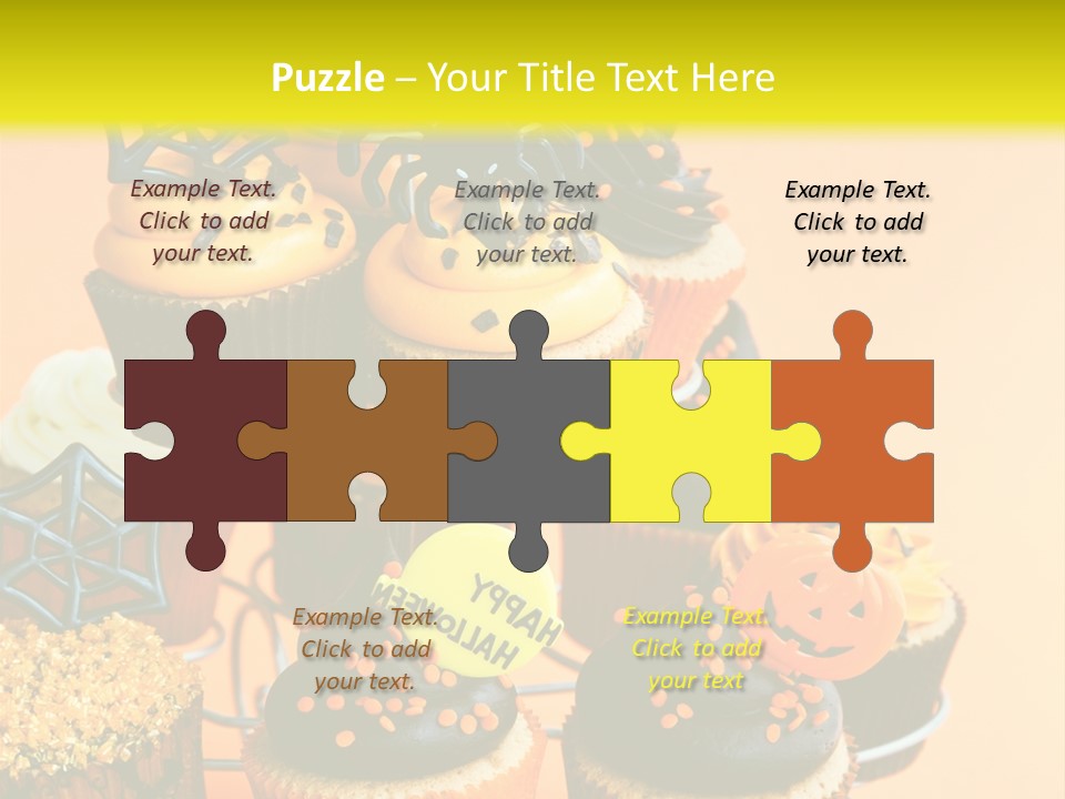 Cup Cake Buttercream Cakes PowerPoint Template