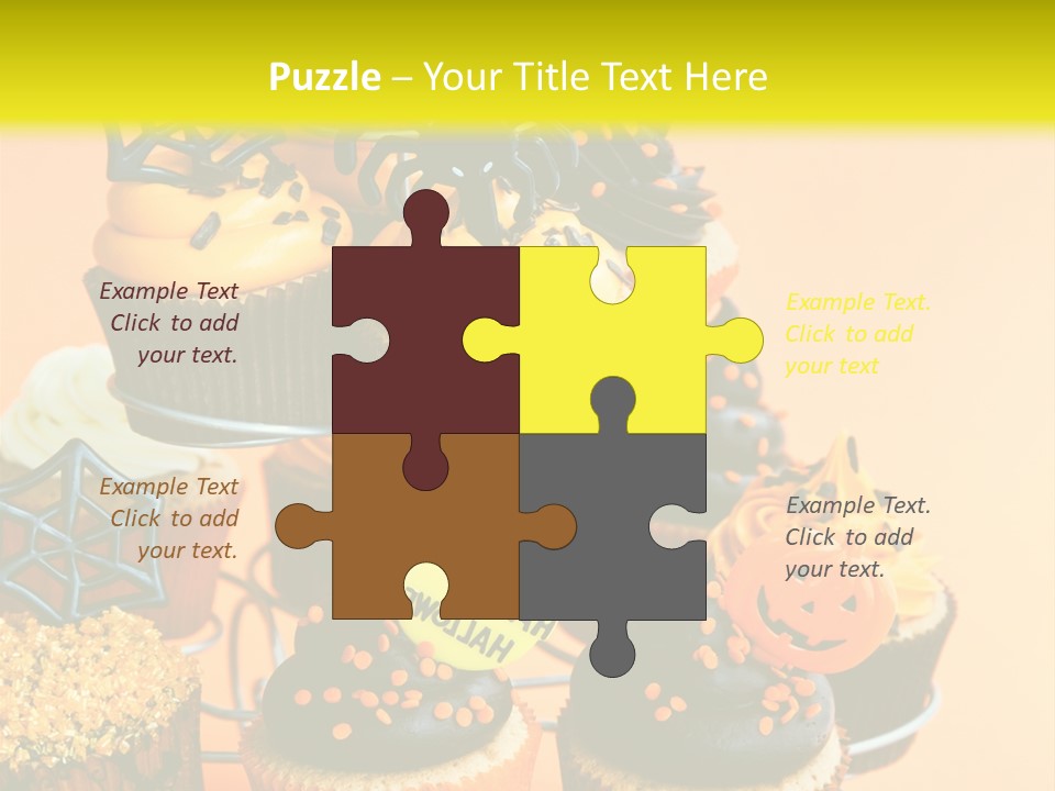 Cup Cake Buttercream Cakes PowerPoint Template