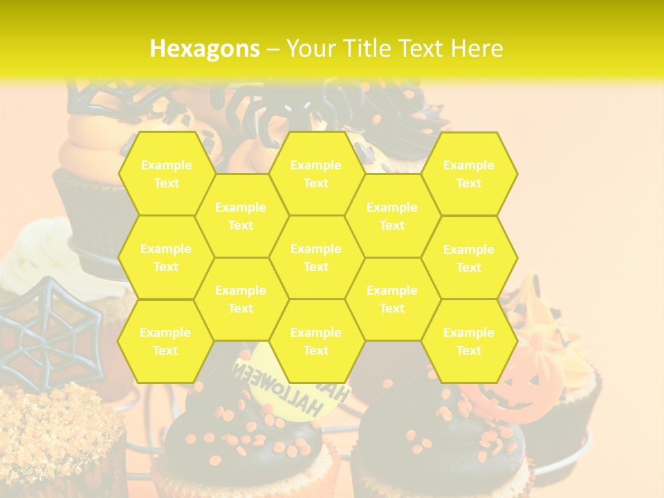 Cup Cake Buttercream Cakes PowerPoint Template