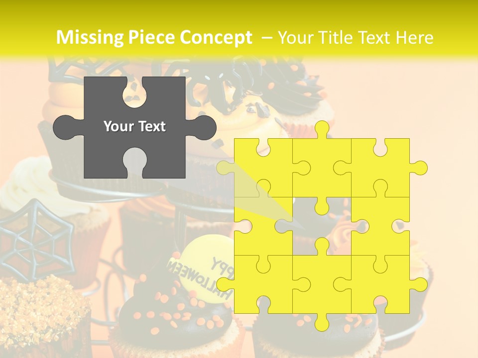 Cup Cake Buttercream Cakes PowerPoint Template