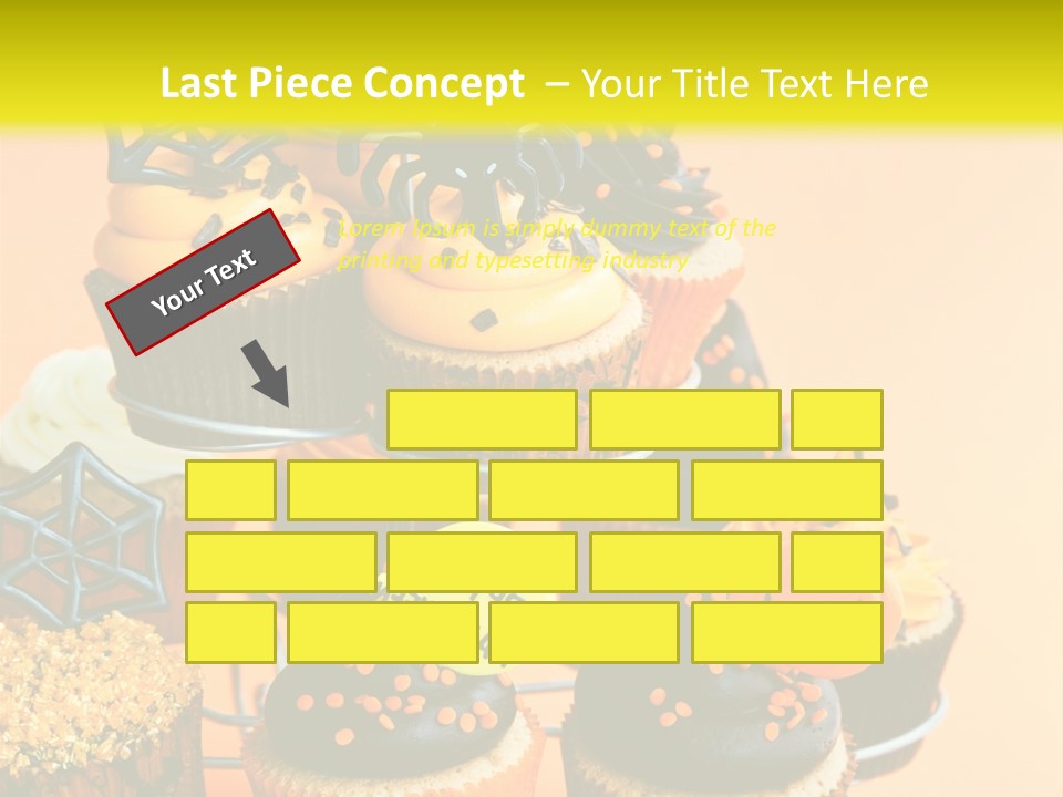 Cup Cake Buttercream Cakes PowerPoint Template