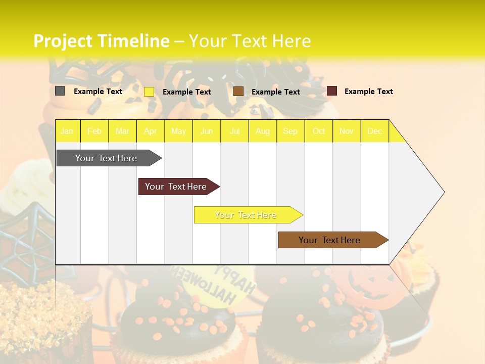 Cup Cake Buttercream Cakes PowerPoint Template