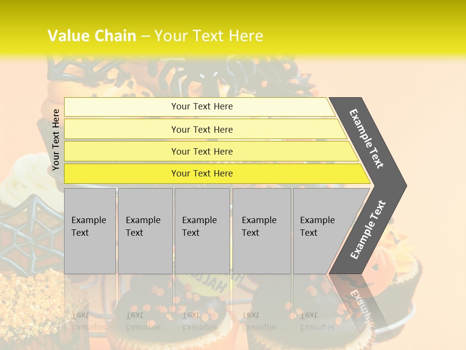 Cup Cake Buttercream Cakes PowerPoint Template