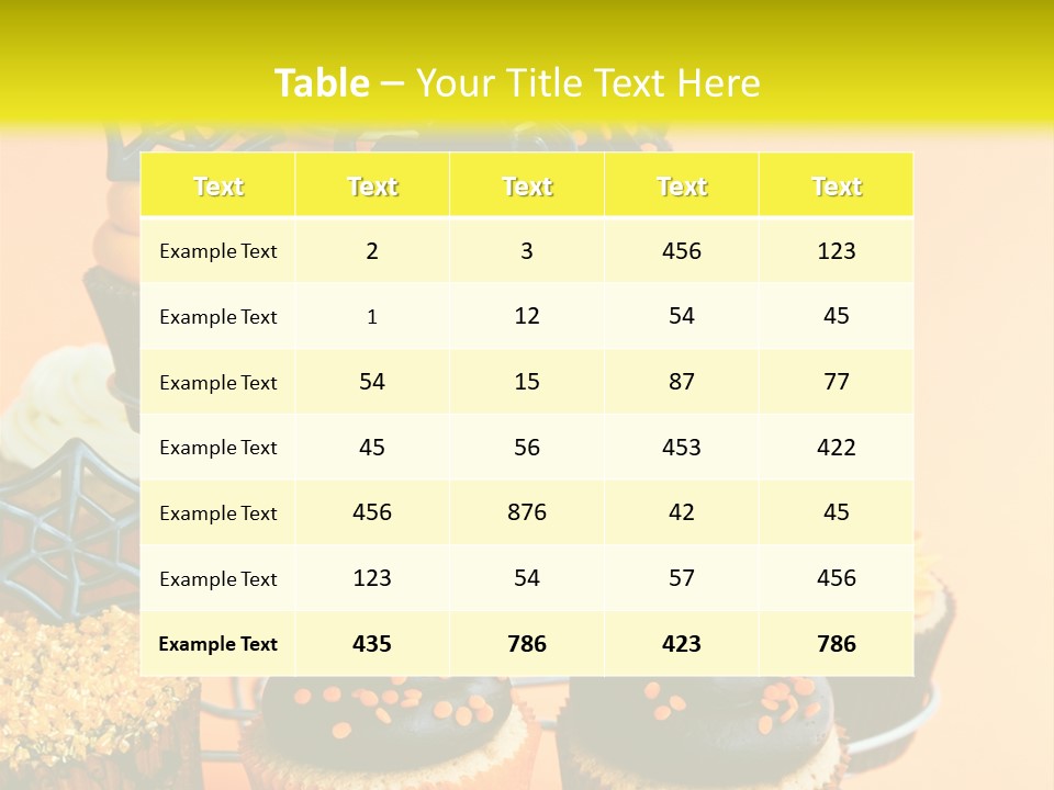 Cup Cake Buttercream Cakes PowerPoint Template